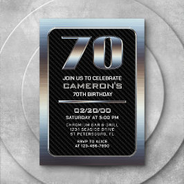 Invitation du 70e anniversaire masculin