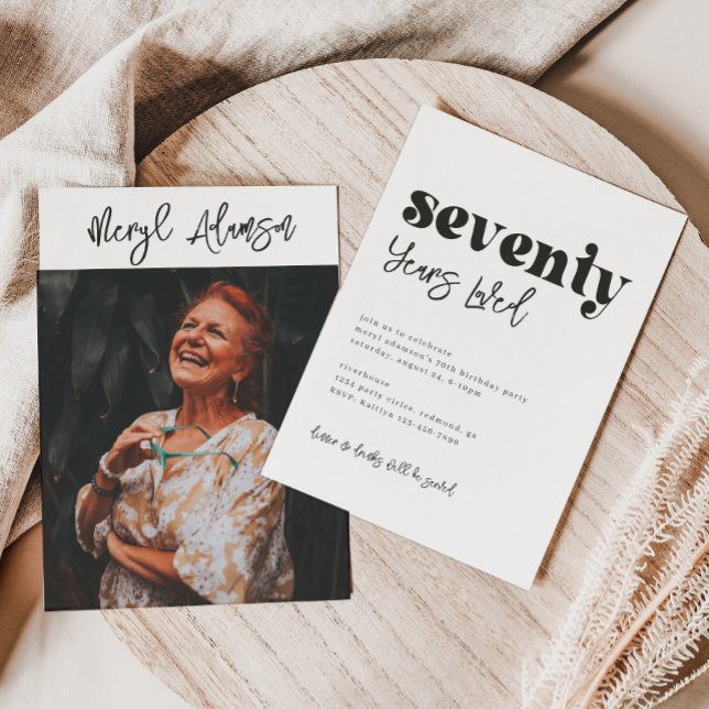 Invitation du 70e anniversaire | Photo 70e anniver (Créateur téléchargé)