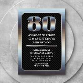 Invitation du 80e anniversaire masculin