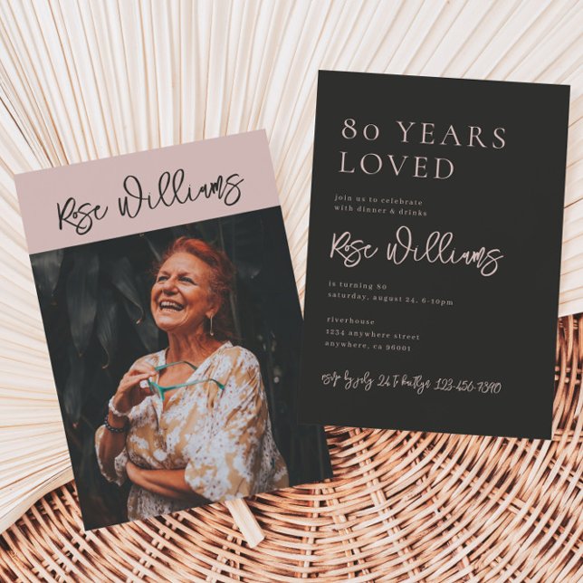 Invitation du 80e anniversaire | Photo 80e anniver (Créateur téléchargé)