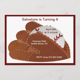 Invitation du Anniversaire de enfant de baseball M