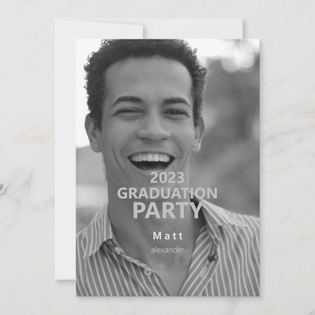Invitation du B/W Photo Graduation Party 2023 (Devant)