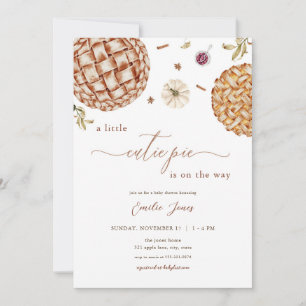 Invitation du Baby shower à tarte de la coupe auto