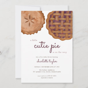 Invitation du Baby shower à tarte de la coupe auto