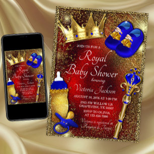 Invitation du Baby shower Boy Royal Prince