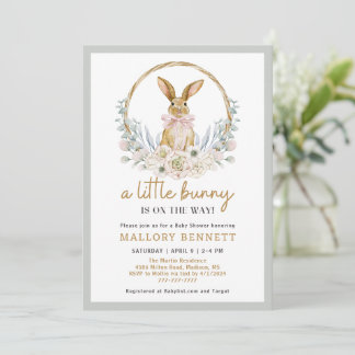 Invitation du Baby shower Bunny