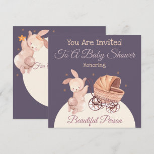 Invitation du Baby shower Bunny