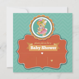 Invitation du Baby shower Bunny