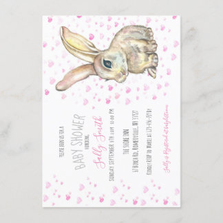 Invitation du Baby shower Bunny
