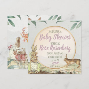 Invitation du Baby shower Bunny