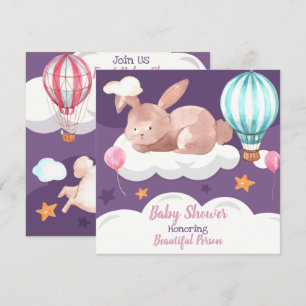 Invitation du Baby shower Bunny
