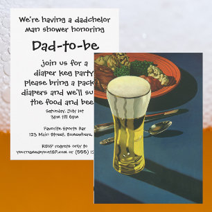 Invitation du Baby shower Dadchelor pour hommes vi