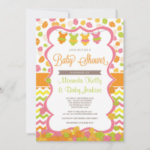 Invitation du Baby shower d'automne / Invitation d