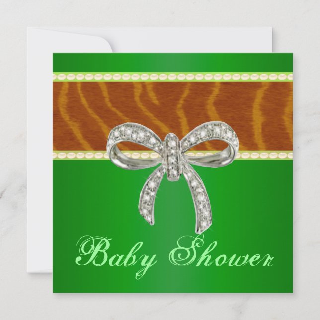 Invitation du Baby shower de boue de diamant de ti (Devant)