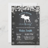 Invitation du Baby shower de  de l'orignal Winter 