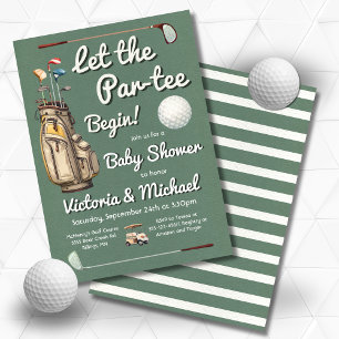 Invitation du Baby shower de golf par-tee