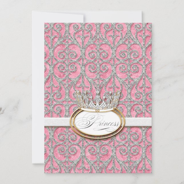 Invitation du Baby shower de la Couronne de la pri (Devant)