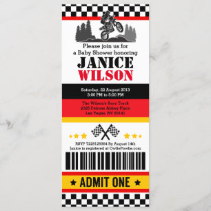 Invitation du Baby shower de la fête du Billet de 