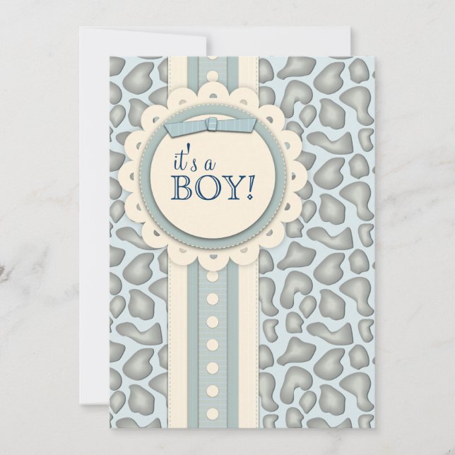 Invitation du Baby shower de la Girafe sucrée| Ble (Devant)