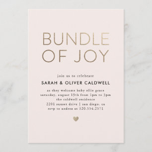 Invitation du Baby shower de la joie