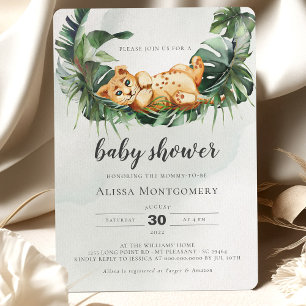 Invitation du Baby shower de Lion