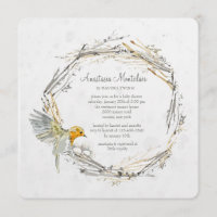 Invitation du Baby shower de nid Twin