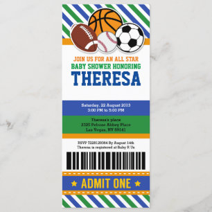 Invitation du Baby shower de pass pour tous les bi