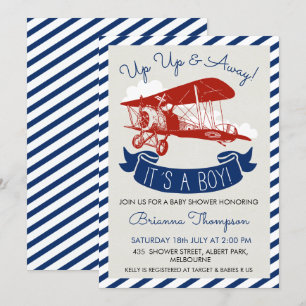 Invitation du Baby shower de plan Vintage du garço