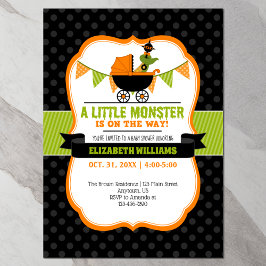 Invitation du Baby shower d'Halloween Little Monst