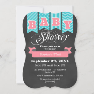 Invitation du Baby shower d'indicateur de tableau