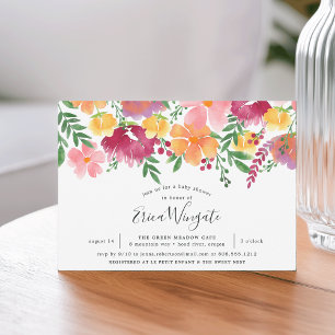 Invitation du Baby shower du pavot de Californie