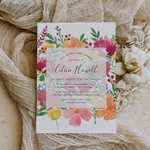 Invitation du Baby shower du pavot de Californie