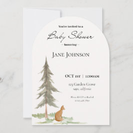 Invitation du Baby shower Fox
