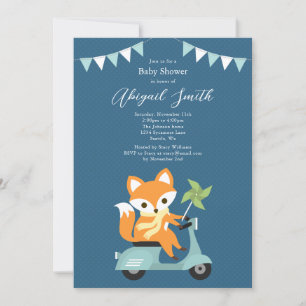 Invitation du Baby shower Fox