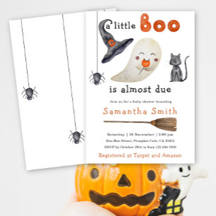 Invitation du Baby shower Halloween Ghost Little B