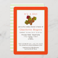 Invitation du Baby shower Little Acorns