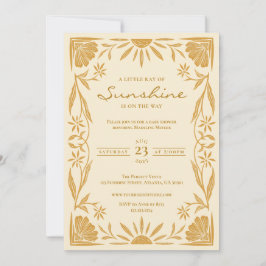 Invitation du Baby shower Little Sunshine