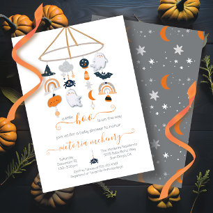 Invitation du Baby shower mobile Halloween Ghost