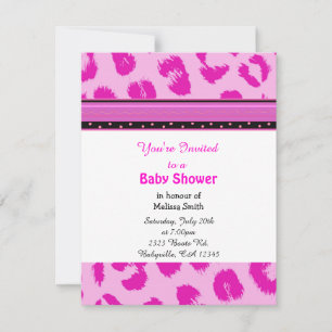 Invitation du Baby shower Motif Leopard