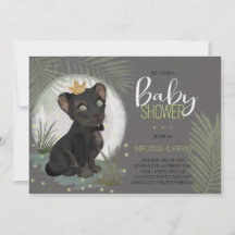 Invitation du Baby shower Prince Black Panther