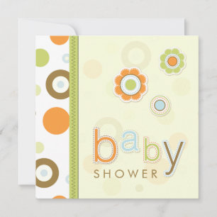 Invitation du Baby shower Retro