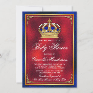 Invitation du Baby shower royal