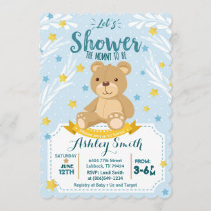 Invitation du Baby shower Teddy Bear