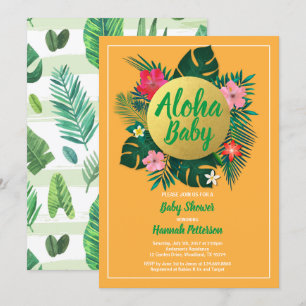 Invitation du baby shower tropical sans distinctio