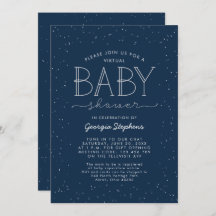 Invitation du baby shower virtuel Star