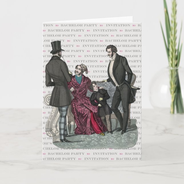 Invitation du Bachelor Party pour un homme du mond (Devant)