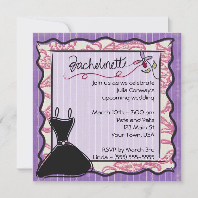 Invitation du Bachelorette 5x5 (Devant)