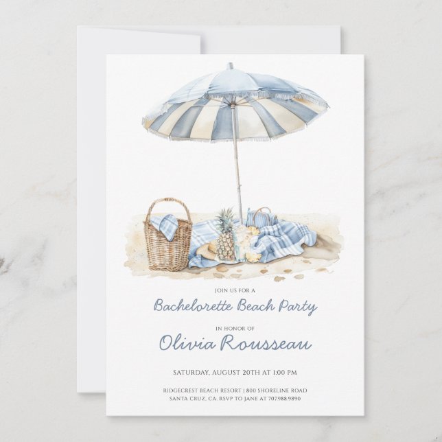 Invitation du Bachelorette Beach Party (Devant)