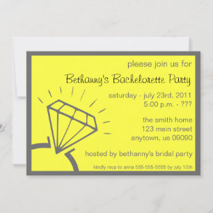 Invitation du Bachelorette Party (Diamond Ring Yel