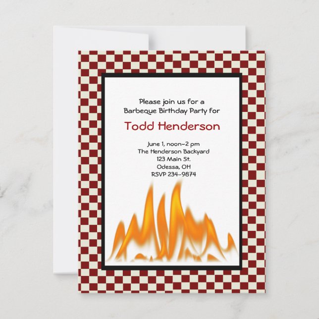 Invitation du Barbeque Party (Devant)